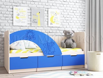 Детская кровать Юниор-3, синий матовый в Нальчике
