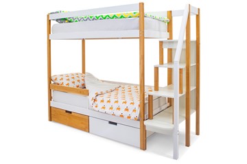 Двухэтажная детская кровать Svogen дерево-белый в Нальчике