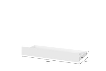 Выкатная кровать в детскую Токио, белый текстурный (одинарная (0,9х2,0) + выкатная) в Нальчике - предосмотр 4