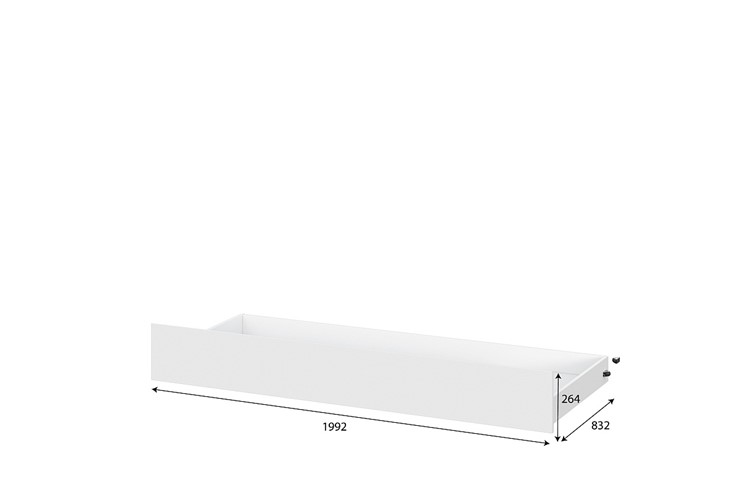 Выкатная кровать в детскую Токио, белый текстурный (одинарная (0,9х2,0) + выкатная) в Нальчике - изображение 4