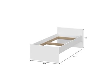 Выкатная кровать в детскую Токио, белый текстурный (одинарная (0,9х2,0) + выкатная) в Нальчике - предосмотр 3