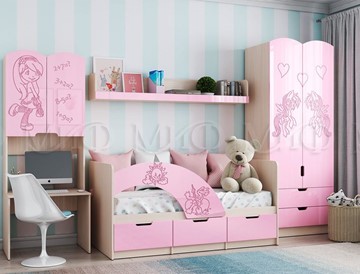 Детская спальня Юниор-3, Розовый металлик в Нальчике