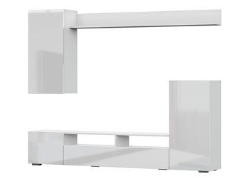 Набор мебели в гостиную МГС-4, белый/белый глянец в Нальчике - предосмотр