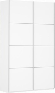 Шкаф двухдверный Прайм (ДСП/ДСП) 1400x570x2300, белый снег в Нальчике