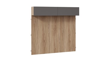 Шкаф навесной с декоративными панелями Порто (366) СМ-393.21.023-24 (Яблоня Беллуно/Графит софт) в Нальчике
