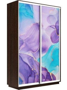 Шкаф 2-створчатый Экспресс 1600x600x2400, Абстракция фиолетовая/венге в Нальчике