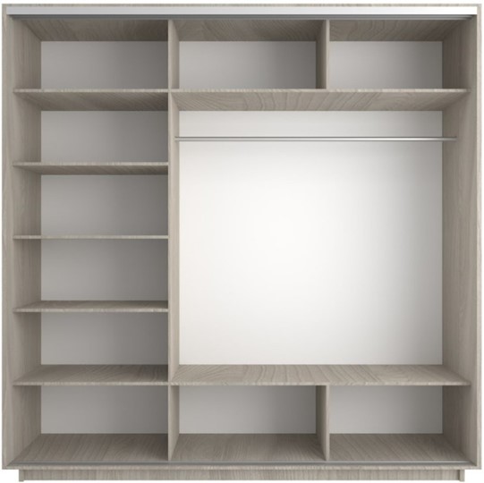 Шкаф 3-дверный Экспресс (Комби) 2400х600х2400, шимо светлый в Нальчике - изображение 1