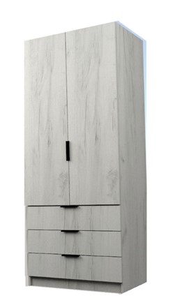 Шкаф ЭШ2-РС-23-8-3я, Дуб Крафт белый 190х80х52 в Нальчике - изображение