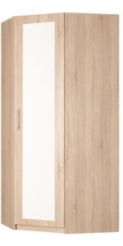 Распашной шкаф угловой Реал (YR-230х1034 (3)-М Вар.4), с зеркалом в Нальчике - изображение