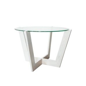 Журнальный столик Оникс-10, Выбеленный дуб/Прозрачное стекло в Нальчике