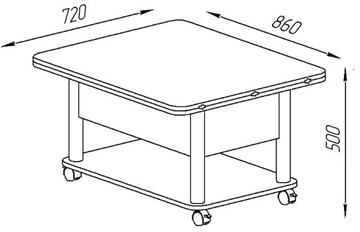 Складной стол-трансформер Дебют-3, серый/белый в Нальчике - предосмотр 3