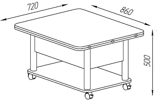 Складной стол-трансформер Дебют-3, серый/белый в Нальчике - изображение 3
