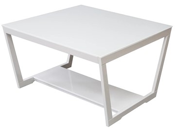 Квадратный столик BeautyStyle - 1, (белый глянец-стекло белое) в Нальчике
