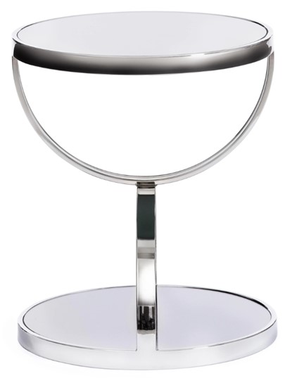Столик GROTTO (mod. 9157) металл/дымчатое стекло, 42х42х50, хром в Нальчике - изображение 1