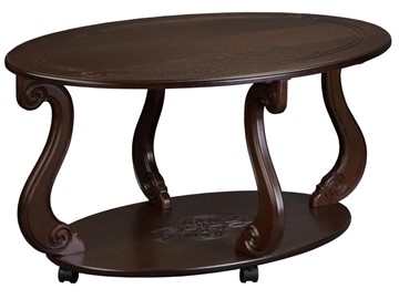 Овальный столик Овация-М на колесах (темно-коричневый) в Нальчике