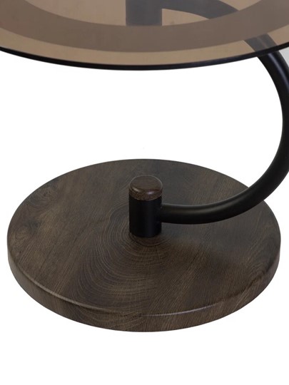 Стеклянный столик Дуэт 13Н (черный-дуб маррон-тонированное) в Нальчике - изображение 2