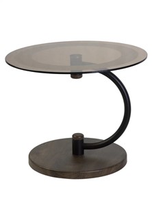 Стеклянный столик Дуэт 13Н (черный-дуб маррон-тонированное) в Нальчике