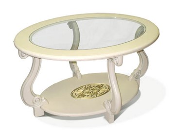 Стеклянный столик Овация-С, слоновая кость в Нальчике