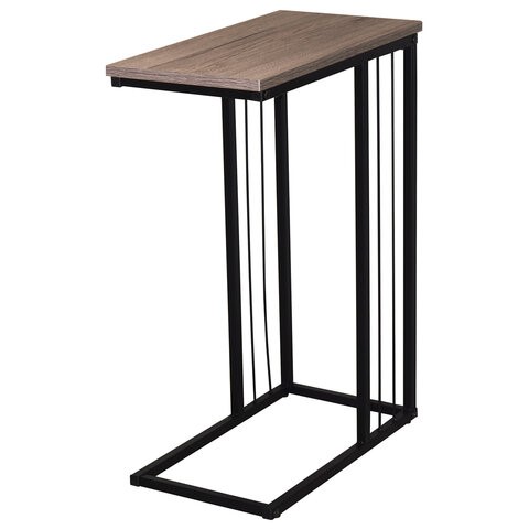 Приставной стол на металлокаркасе BRABIX "LOFT CT-002", 450х250х630 мм, цвет морёный дуб, 641861 в Нальчике - изображение 4