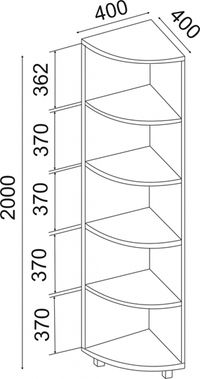 Угловой стеллаж West М07 в Нальчике - изображение 1