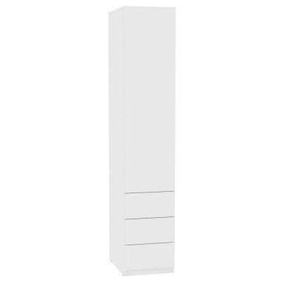 Распашной шкаф Риал (H11) 230х45х45 PUSH to OPEN, Белый в Нальчике - изображение