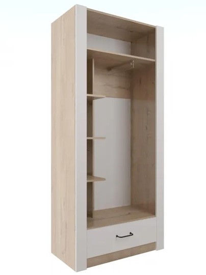 Шкаф гардеробный Ева 5 М1 дуб ирландский/белый матовый в Нальчике - изображение 1