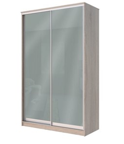 Шкаф 2-х дверный Хит-22-14-22 с цветным стеклом, средне-серый 074, Дуб сонома в Нальчике
