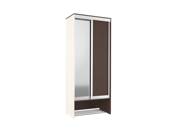 Шкаф 2-х дверный Ольга №10 с зеркалом в Нальчике - изображение