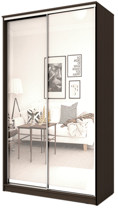 Шкаф 2400х1362х620 с двумя зеркалами ХИТ 24-14-55 Венге Аруба в Нальчике - изображение