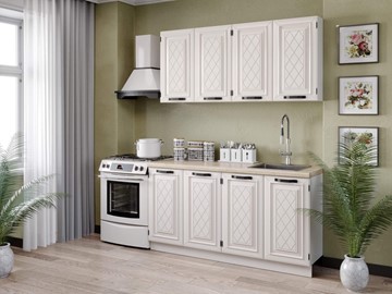 Модульный кухонный гарнитур Марина 2200(Белый/Алебастр) в Нальчике