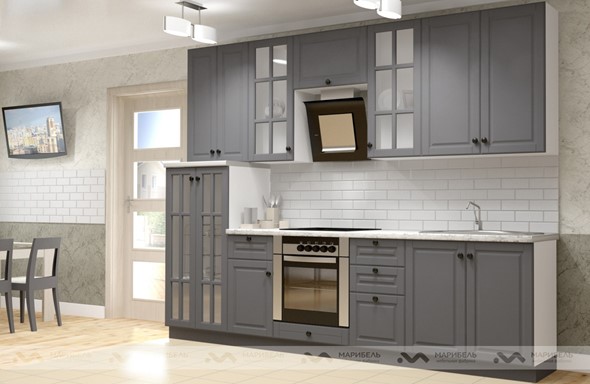Модульный кухонный гарнитур Верона 2800, цвет Графит в Нальчике - изображение
