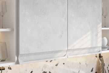 Кухонный угловой гарнитур Вельвет, бетон графит/бетон снежный в Нальчике - предосмотр 4