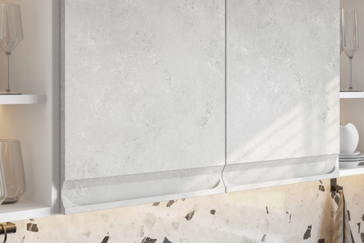 Кухонный угловой гарнитур Вельвет, бетон графит/бетон снежный в Нальчике - изображение 4