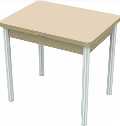Стол раздвижной Бари хром №6 (стекло молочное/дуб выбеленный) в Нальчике - изображение