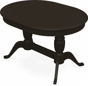 Кухонный стол раздвижной Леонардо-2 исп. Овал, тон 11 (Морилка/Эмаль) в Нальчике