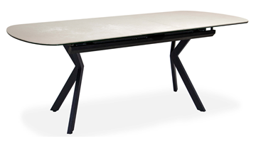 Кухонный стол раскладной Шамони 3CX 180х95 (Oxide Avorio/Графит) в Нальчике - предосмотр 1