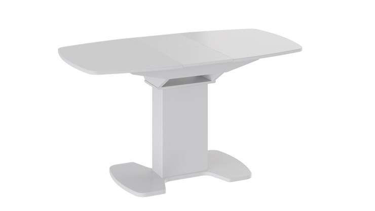 Стол раздвижной Портофино (СМ(ТД)-105.01.11(1)), цвет  Белый глянец/Стекло белое в Нальчике - изображение 2