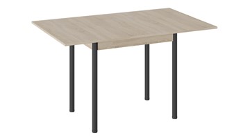 Кухонный раскладной стол Родос тип 2 с опорой d40 (Черный муар/Дуб Сонома) в Нальчике - предосмотр 1