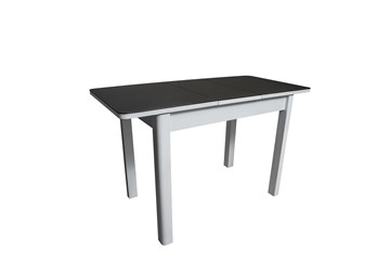 Кухонный стол раскладной Айсберг-2СТ белое/черное/прямые массив в Нальчике - предосмотр 1