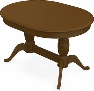 Кухонный раздвижной стол Леонардо-2 исп. Овал, тон 2 (Морилка/Эмаль) в Нальчике