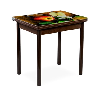 Кухонный пристенный стол СПА-01 СТФ, венге/фотопечать дерево/опоры прямые коричневые в Нальчике