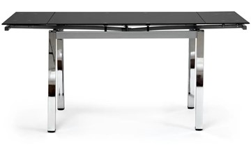 Кухонный раздвижной стол CAMPANA ( mod. 346 ) металл/стекло 70x110/170x76, хром/черный арт.11413 в Нальчике