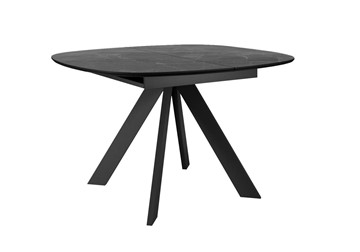 Кухонный раскладной стол DikLine BK100 Керамика Черный мрамор/подстолье черное/опоры черные в Нальчике