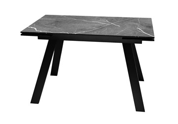 Раздвижной стол DikLine DKL140 Керамика Черный мрамор/опоры черные (2 уп.) в Нальчике