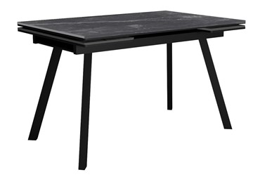 Кухонный стол раскладной DikLine SKA125 Керамика Серый мрамор/подстолье черное/опоры черные (2 уп.) в Нальчике