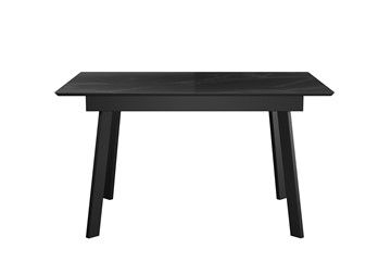 Кухонный раздвижной стол DikLine SKH125 Керамика Черный мрамор/подстолье черное/опоры черные (2 уп.) в Нальчике - предосмотр