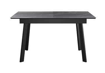 Кухонный раскладной стол DikLine SKH125 Керамика Серый мрамор/подстолье черное/опоры черные (2 уп.) в Нальчике