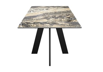 Кухонный раскладной стол DikLine SKM120 Керамика Amadeus/подстолье черное/опоры черные в Нальчике - предосмотр 1