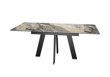 Кухонный раскладной стол DikLine SKM120 Керамика Amadeus/подстолье черное/опоры черные в Нальчике - предосмотр 2
