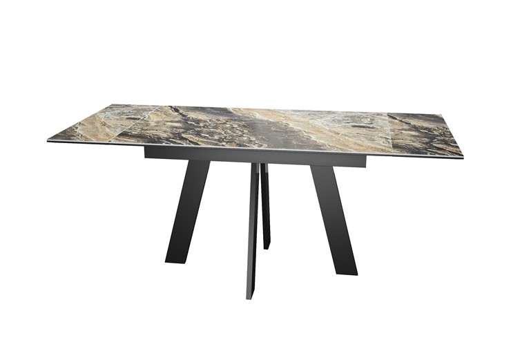 Кухонный раскладной стол DikLine SKM120 Керамика Amadeus/подстолье черное/опоры черные в Нальчике - изображение 2